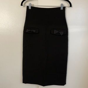 L’école Des Femmes black bow pencil skirt